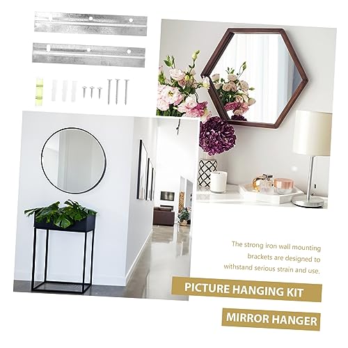 Image of DOITOOL 1set French Cleat Picture Hanging Hardware Kit Interlocking Metal Bracket for Frames Mirrors and Art Easy Installation Compact Design Versatile Wall Mount