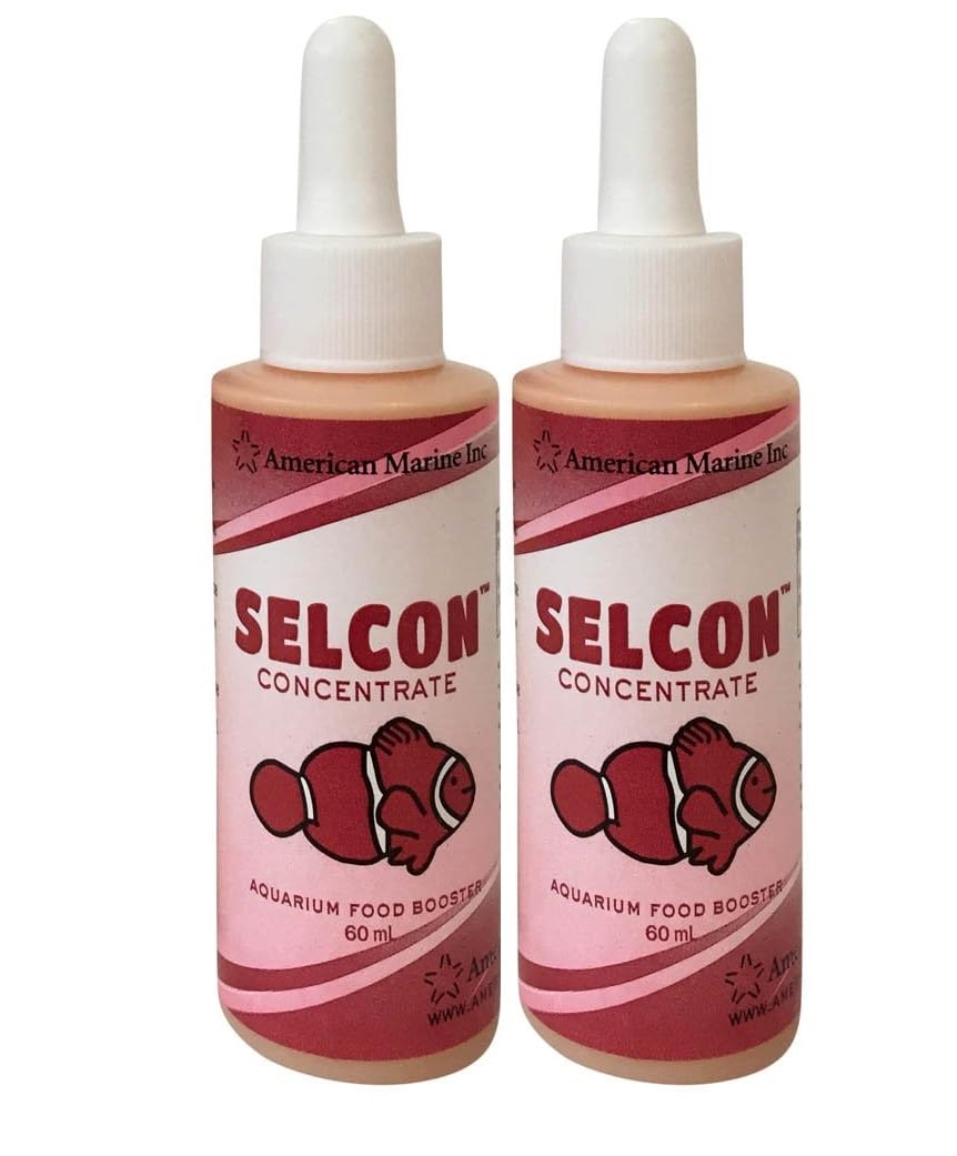 Generic Selcon American marine Aquarium Fish Food (2 Small Bottles = 120mL Total)