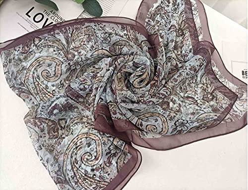 Image of Pokeedioty Scarfs for Women Lightweight Scarves Elegant Floral Pattern Sheer Scarfs Shawls Wraps