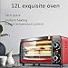 Oven Built-in Electric Double Oven & timer Toast Oven with Convection 1050 W Mini Oven with Adjustable Temperature Control