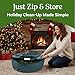 Christmas Wreath Storage Bag - 24-Inch Zippered Tote with Handles - Plastic Container for Artificial Holiday Wreaths and Garlands by Elf Stor (Green)