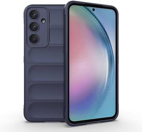 Zore Galaxy ile uyumlu A55 Kılıf Esnek TPU Oyuklu Arka Yüzey Tasarımlı Zore Etnik Silikon Kapak Lacivert