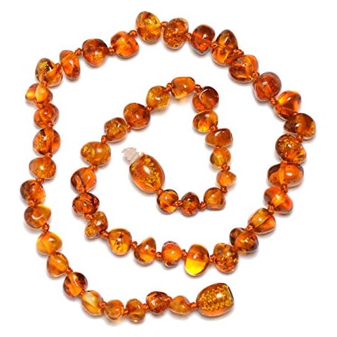 Genuine Baltic Amber Necklace - Cognac Colour Cover