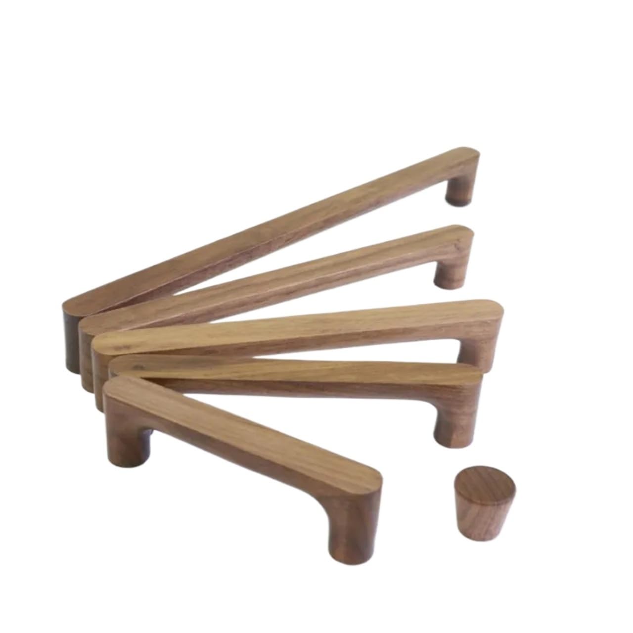 Irfhdcx Walnut Knob Cupboard Handles Wooden Cabinet Handles Beech Wood Wardrobe Pulls Walnut Door Knobs Kitchen Drawer For Furniture Hardware(Walnut Knob)