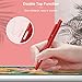 MoKo Holder Case Compatible with Apple Pencil 2nd Generation, Retractable Protective Apple Pencil Cover with Sturdy Clip, Hard PC Apple Pencil Case, Support Double-Tap, Red
