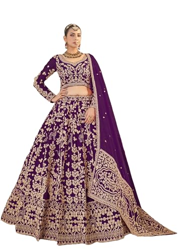 Lehenga 11657 en tissu fantaisie brodé pour une élégance indienne haut de gamme
