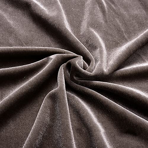 GUIOB Samtstoff, Meterware, Samt-Velours, mehrfarbig, zum Nähen, Basteln, Polsterkissen, Vorhang, Heimdekoration, 160 cm breit, 400 g, grau Cover