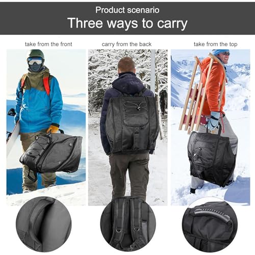 Bolsa de botas de esquí impermeable de 50L mochila para snowboard 6