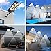 Azeivk Solar Lights Outdoor for Outside, Waterproof Solar Street Lights Outdoor, 6500K Dusk to Dawn Security Flood Lights Motion Sensor with Remote Control for Yard, 4 Pack