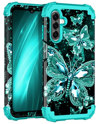 Miqala Galaxy A26 5G �P�[�X�A�ÈłŌ��� 3�w ���ϋv �ϏՌ� �t���{�f�B �n�[�h �v���X�`�b�N �o���p�[ + �\�t�g �V���R�� �ی�P�[�X Samsung Galaxy A26 5G�p�A�O���[�� �u���b�N