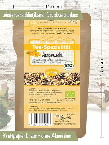 direct&friendly | 3er Bio Tee Geschenkset für Teeliebhaber | 3 lose Bio Temischungen | 3 x 45g