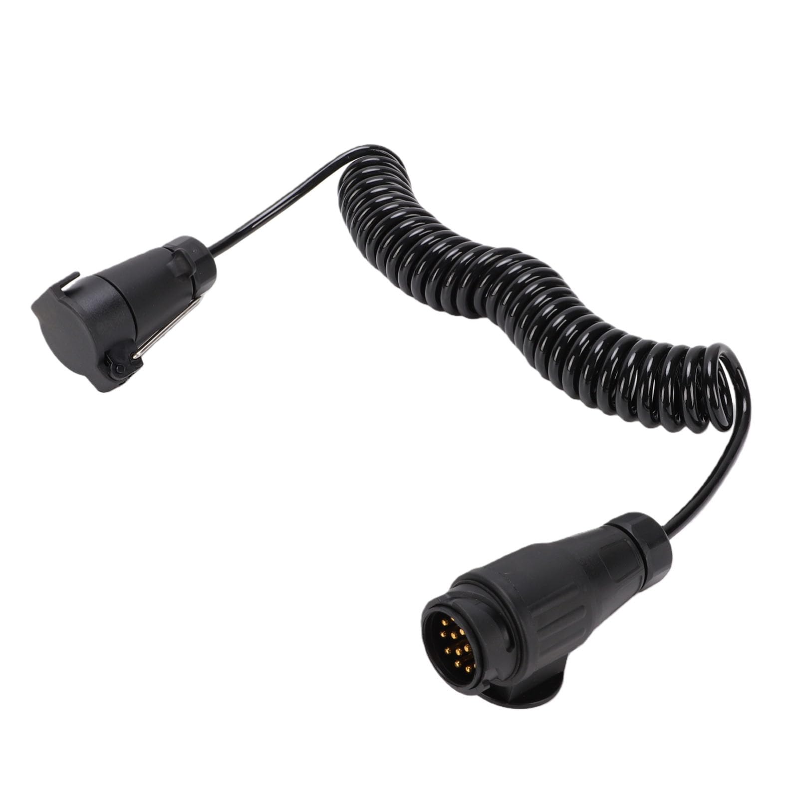 13-poliger Stecker auf 7-polige Steckdose, Anhänger-Verkabelungsadapter, 9,84 Fuß Langes Spiralverlängerungskabel, Robuster Universalstecker mit Plug & Play, Ideal für Wohnmobile, Anhänger und