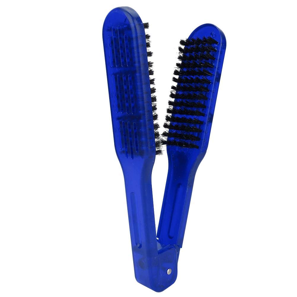 Antistatic Double Hair Straightening Comb - Lightweight, Exquisite Hairdressing Tool (Blue)