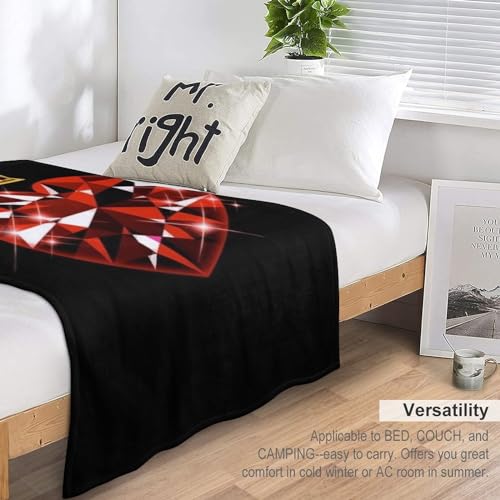 Couverture lit flannel rouge anti-plis grand jeté de canapé chaud 4 saisons