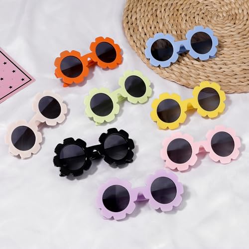 Ages 0-24 Months Newborn Flexible Baby Polarized Flower Sunglasses with Strap Bendable Frame for Infant Boys Girls2