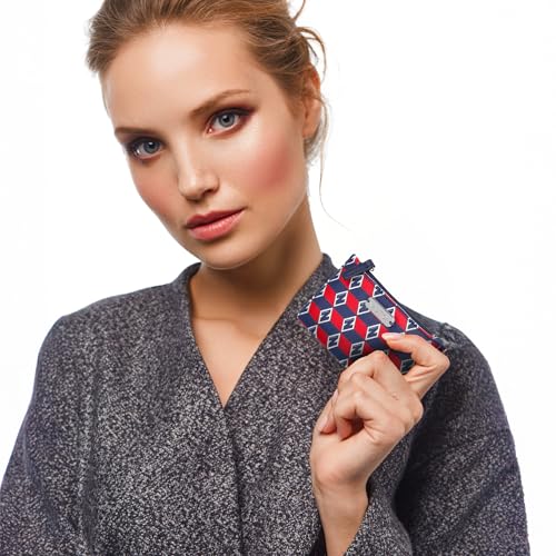 Image of Nautica High Tide Small Wallet for Women, RFID Blocking Slim Credit Card Holder with Zipper Coin Pocket, Bifold Compact Wallet with ID Window, Americana