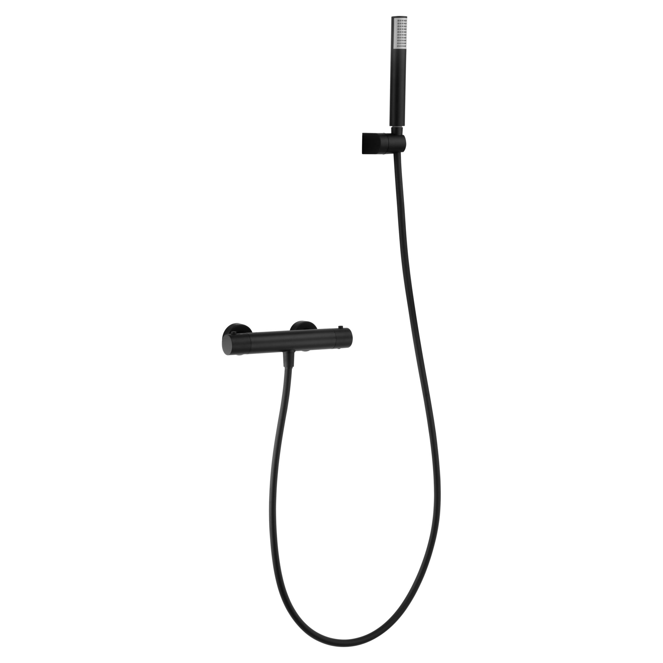 IMEX BTM039-5NG MONZA Kit Ducha Termostatico Negro Mate