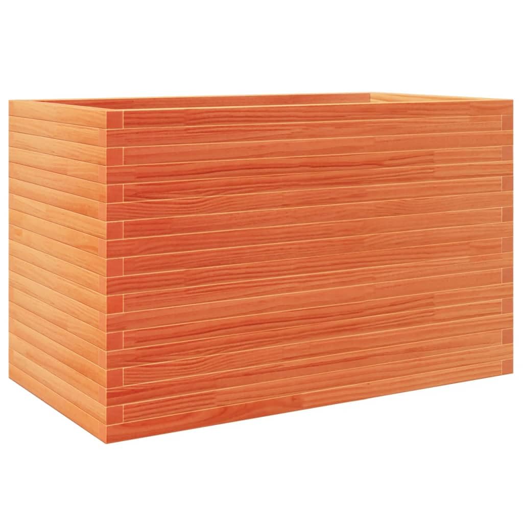 Jardinière en bois de pin massif marron 110x60x68,5 cm