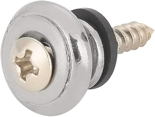 Miniatura 6 de Botones de correa de guitarra, cabeza de setas, correa de guitarra, cerraduras de pasadores con tornillos y arandelas, para guitarra ukelele y bajo
