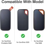 C'est difficile pour SanDisk Extreme Pro/SanDisk Extrem Portable Externe SSD 2TB 1TB 500GB 128GB, Carte mémoire SD SDXC SDHC Organisateur de porte-cartes, sac de rangement de protection externe pour le disque dur