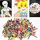 Musterbeutelklammern Musterklammern Briefklammern Scrapbooking Brads Metall Rundkopfklammern Bunte Musterbeutelklammer Bastelklammern Mini Brads Split Pins für Basteln Verzierungen und DIY 200 Stück
