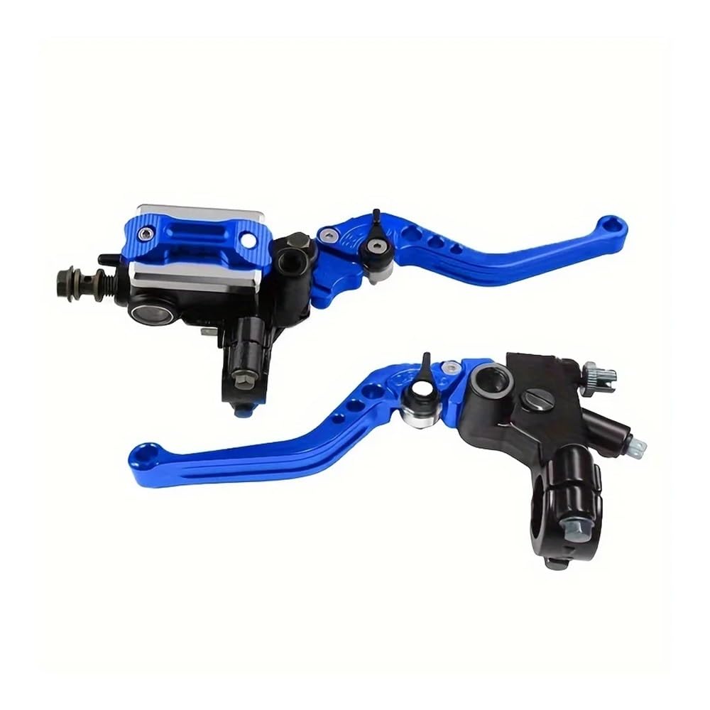Vghkdfcfh Blue Motorcycle Clutch Lever 2Pcs 22Mm 7/8" Motorcycle Cnc Handlebar Master Cylinder Levers Handle Hydraulic Brake Pump Clutch Adjustable Hand Lever(Blue)