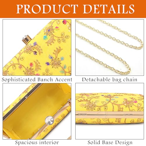 Image of LONGING TO BUY Hand Crafted Designer Box Clutch - Zari Embroidery For Women