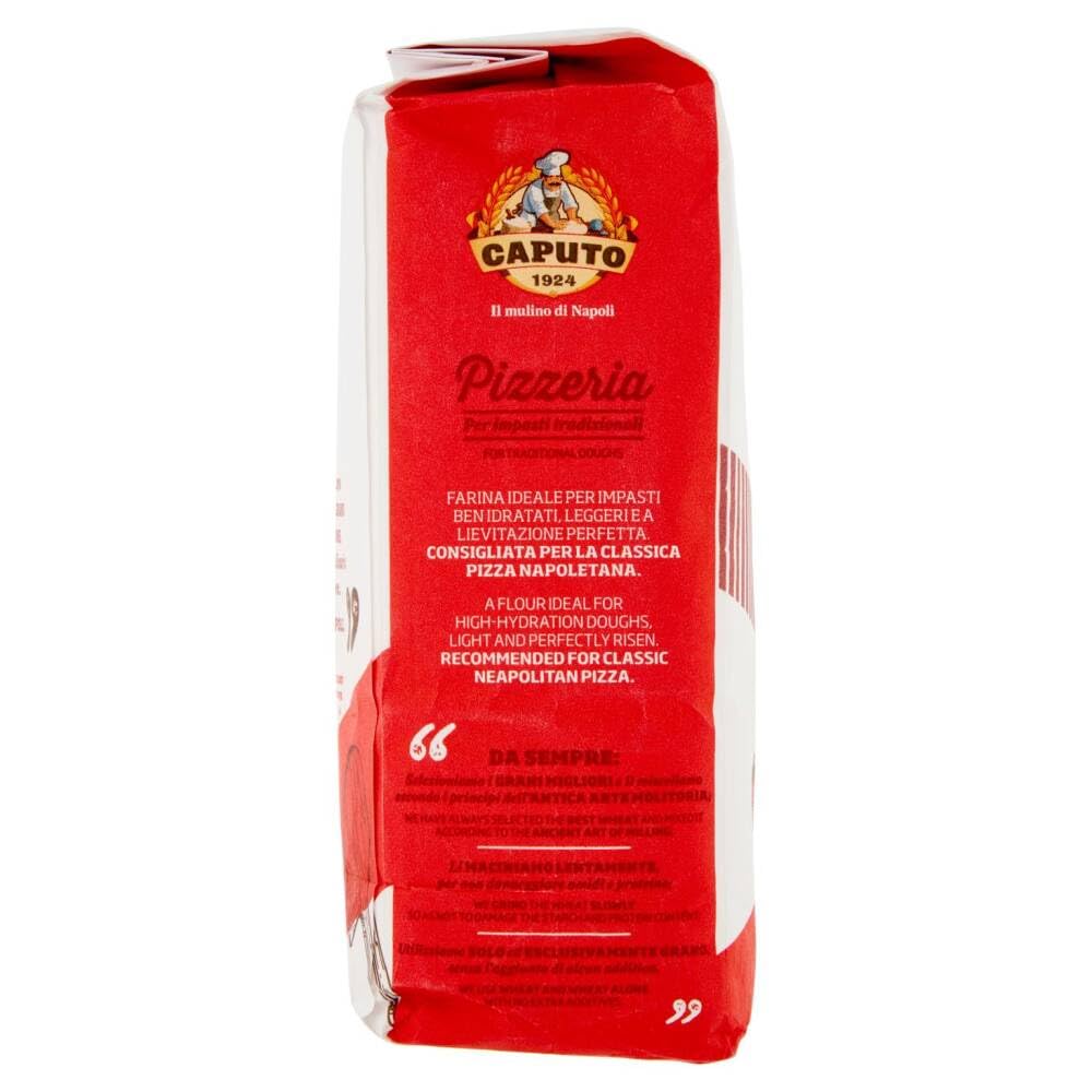 Caputo Pizzeria "00" harina de trigo suave, harina ideal para masa madre bien hidratada, ligera y perfecta, harina para la clásica pizza napolitana, 10 x 1 kg + polpa italiana gourmet 400 g