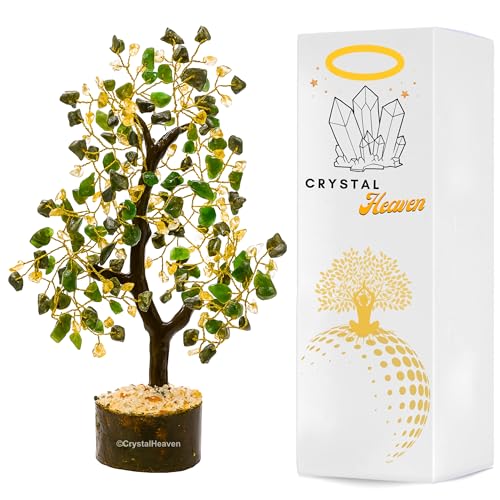 Image of Money Success Crystal Tree for Good Luck - Healing Crystals Money Tree for Wealth, Positive Energy at Home Office - Decorative Spiritual Gifts for Vastu, House Warming