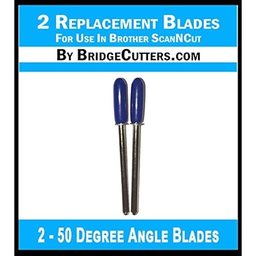 2 Pack Replacement Blades 50 Degree Scan N Cut Machine Compatible with Brother ScanNCut Replacement Blades for Craft Machines requiring a Ring on The Blade