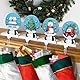 Generisch EBANKU Weihnachtsstrumpf Halter, Kaminhaken für Weihnachtsstrümpfe, Rutschfeste, Stabile Kaminsims Strumpfhaken für Weihnachtsferien, Heimdekoration, Silber (4PCS Weihnachtsserie)