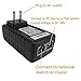 Y-Axis Wall Plug PoE Injector Power Over Ethernet Supply 48V 0.5A for Security IP Camera 2 Pack