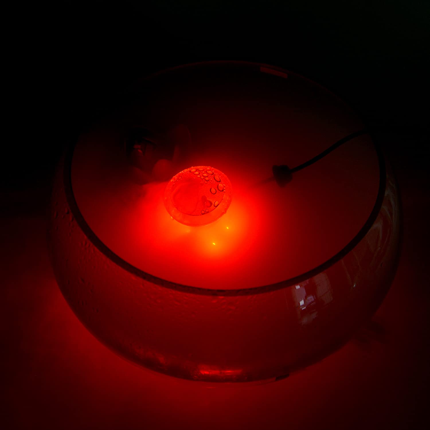 FITNATE 12 Luces LED Mist Maker Fogger con Protector contra Salpicaduras, Generador de Niebla, Atomizador de Aire, Fuente de Agua, Ideal para Decoración de Estanque, para Halloween y Otro Festival
