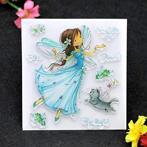 Kwan Crafts 4 Sheets Different Style Girl Cat Clear Stamps For Card Making Decoration And Diy Scrapbooking #TOP2