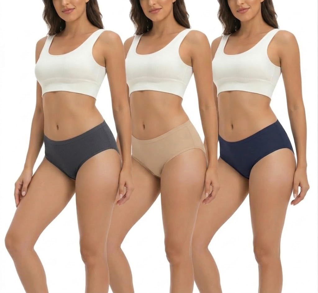 dezmo Women Panties Combo Pack of 3 Cotton | Soft Stretch Breathable Bikini Hipster Underwear | Comfortable Seamless Ladies Innerwear | Everyday Wear Panty for Women-picture-27
