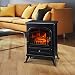 HOMCOM Chimenea Electrica Vertical 41,5x28x54,8cm 950/1850W Efecto Leña Ardiendo(Tipo 5)