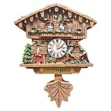 NEUER PREMIUM HÜTTEN KUCKUCKSUHR MAGNET: Diese hochwertig mit Liebe gestaltete und mit allerlei Kleinigkeiten verzieherte Kuckucksuhr aus Polyresin hat einen starken Magneten an der Rückseite befestigt und passt perfekt für den Kühlschrank oder andere magnetische Gegenstände / Möbel. Das schöne, schlichte, goldene Berchtesgaden Kupfer Label passt sehr genau und ist ebenso in vielen verschiedenen Variationen erhältlich.