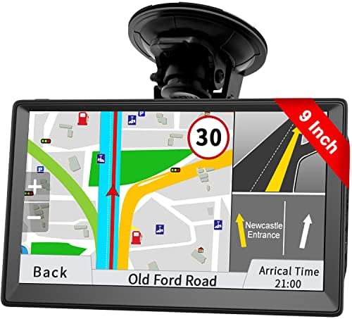 GPS Navigation for Car Truck - 2023 Navigation System 9 Inch with Lifetime Free Map Updates, Pre-Loaded US/CA/MX Maps, Speed Camera Warning, Voice Guidance and Touch Screen, Vehicle GPS Unit Handheld