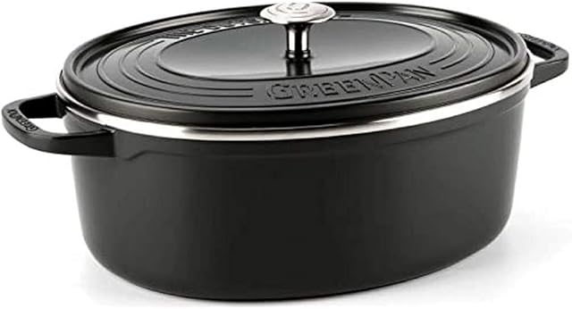 GreenPan Featherweights Non-Stick 25cm/6.2 Litre Oval Casserole, PFAS Free, Grey