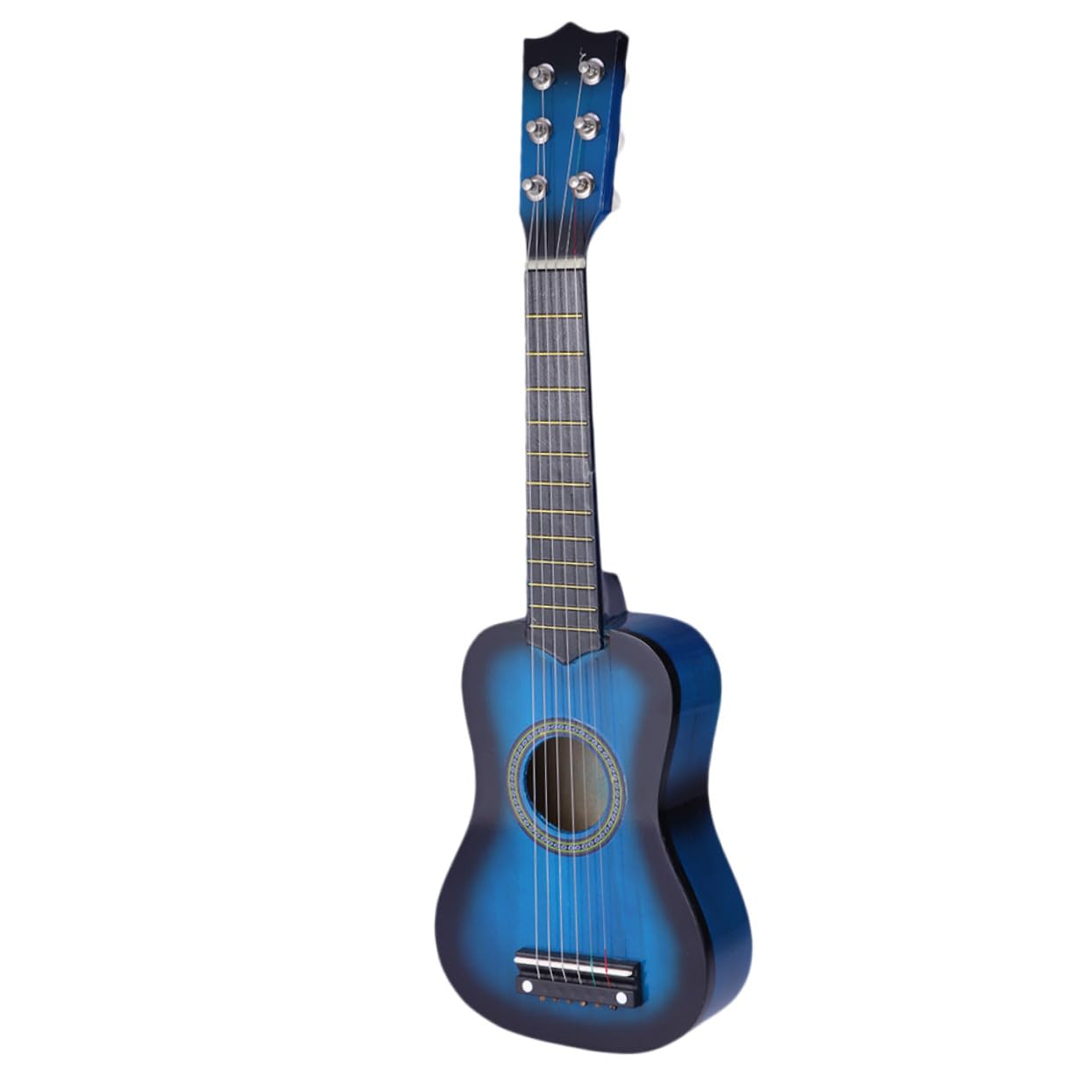 Chitarra Giocattolo Bambini 23 Pollici in Legno Blu | Strumento Musicale Portatile, Superficie Liscia e Bordi Arrotondati, Festa Scuola Decor