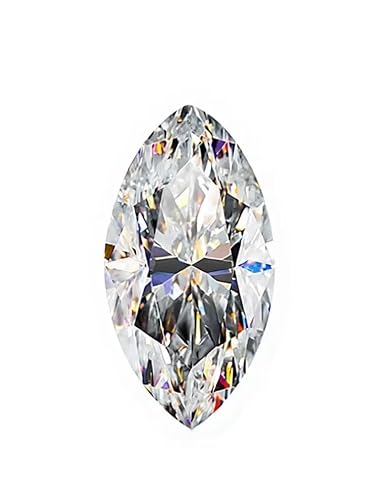 Marquise Cut Moissanite Loose Stone D Color VVS1 Excellent Cut Lab-Created with Certificate Brilliant Sparkle (6mm x 12mm (2ct DEW))