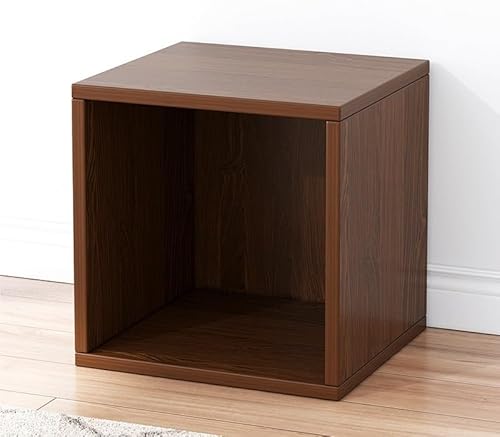 Libreria a traliccio con combinazione libera, cubo di stoccaggio impilabile, libreria in legno, libreria semplice da pavimento, cubo organizzato, mobile a traliccio con combinazione libera(Brown)