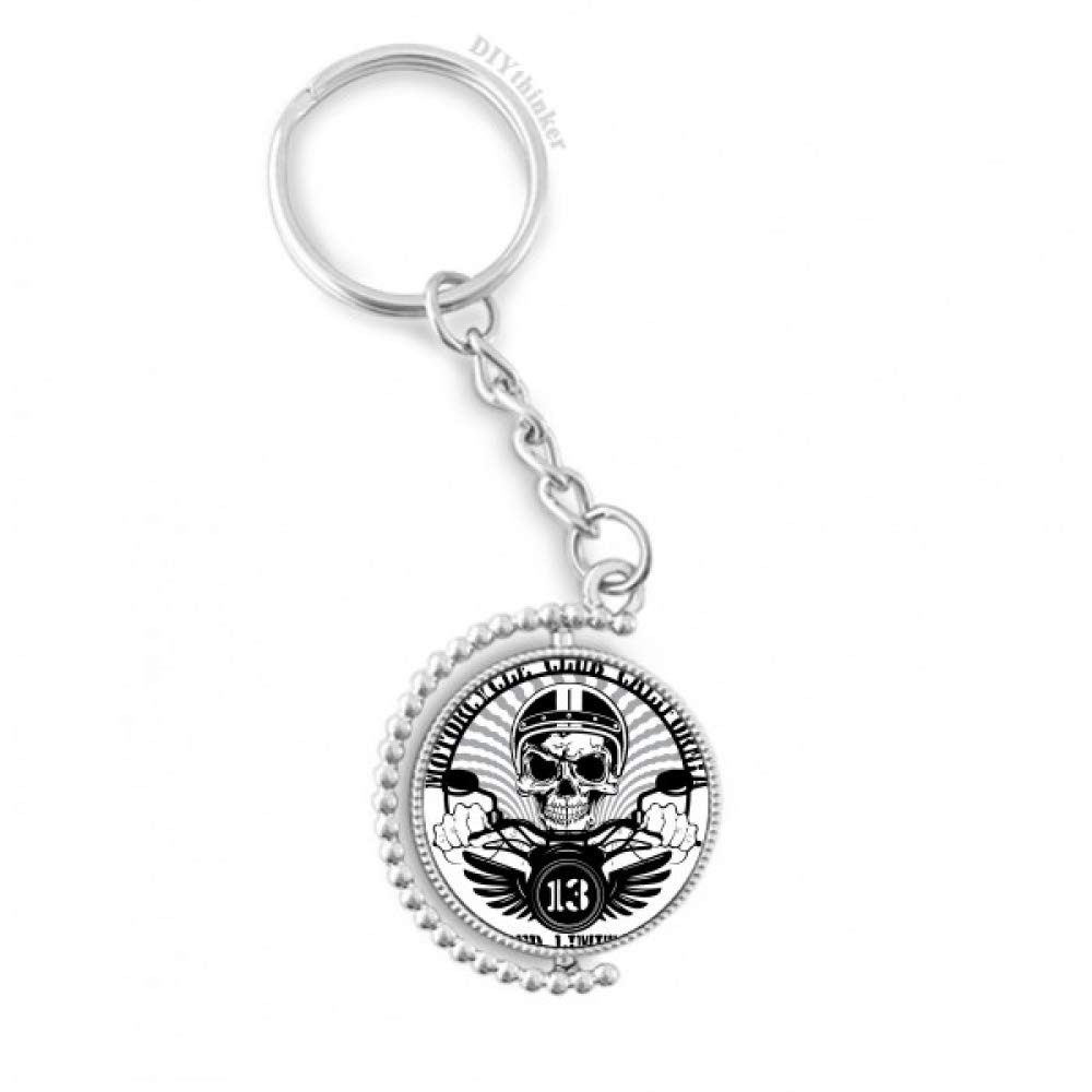 Llavero giratorio de calavera india moto de DIYthinker 4