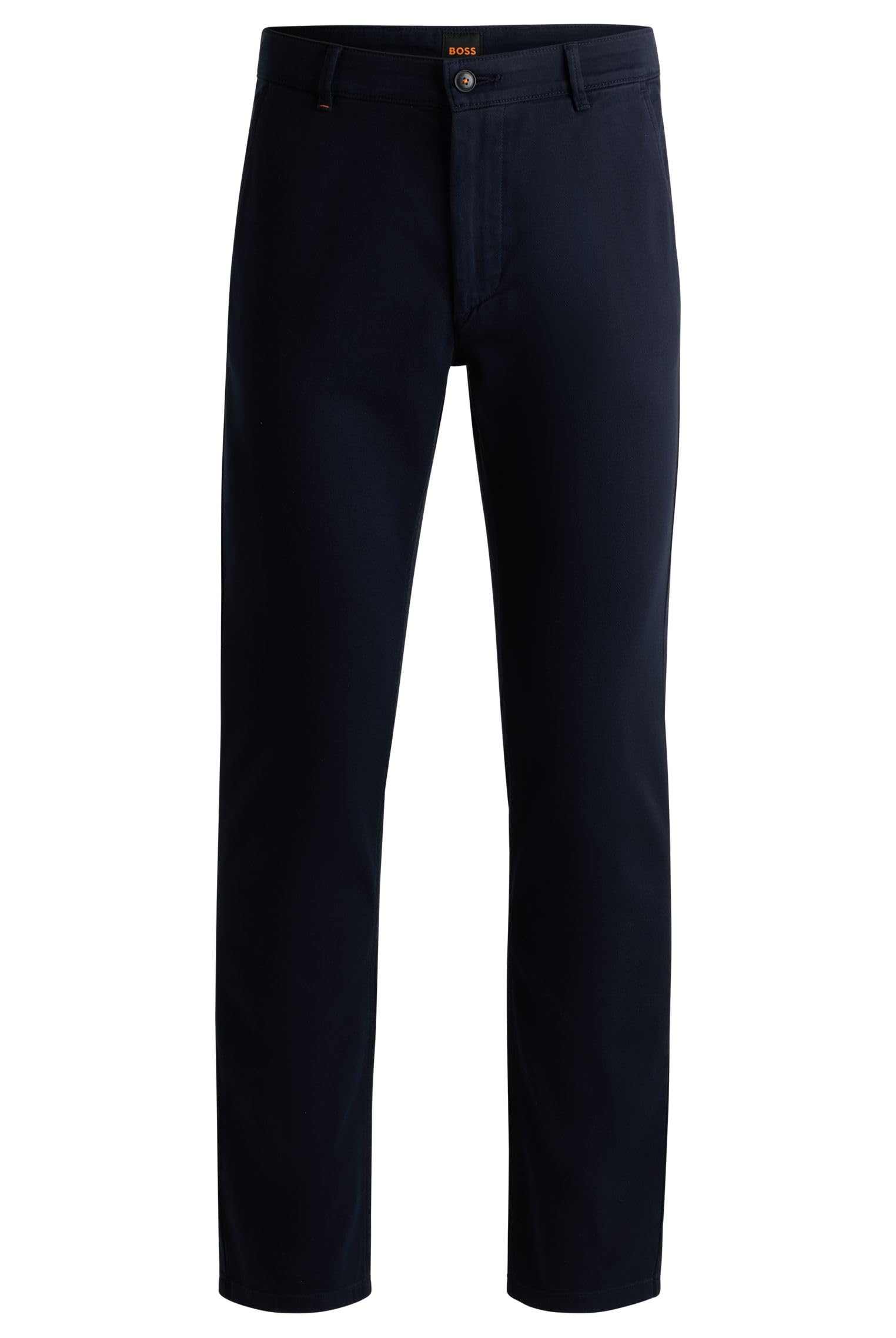 BOSS Mens Chino Slim Slim-fit Trousers in Stretch-Cotton Twill