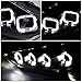 DNA MOTORING HL-LB-T8-FF16-BK-CL1 Square Auto Update LED Effect Sequential Projector Headlight Corner Lamps Compatible with 15-18 Focus, Black