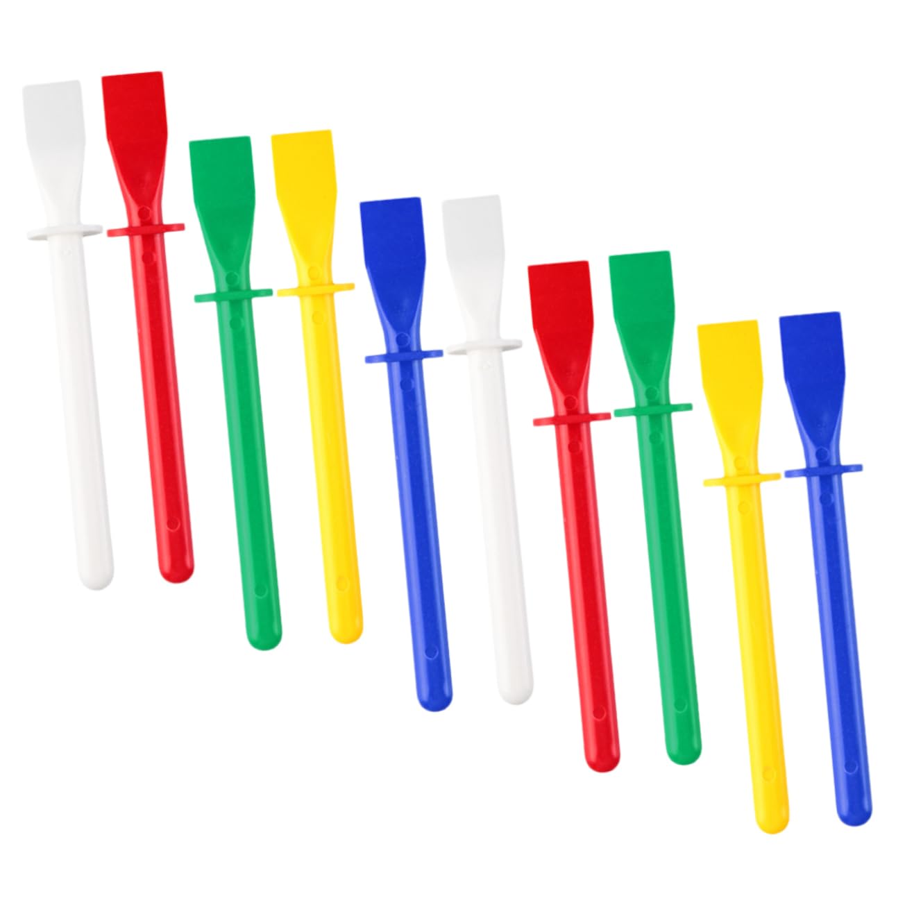 Lurrose 50pcs Leather Craft Glue Applicator Sticks Ergonomic Design Flexible Tips Mixed Colors Easy to Clean for Leather and Felt Projects