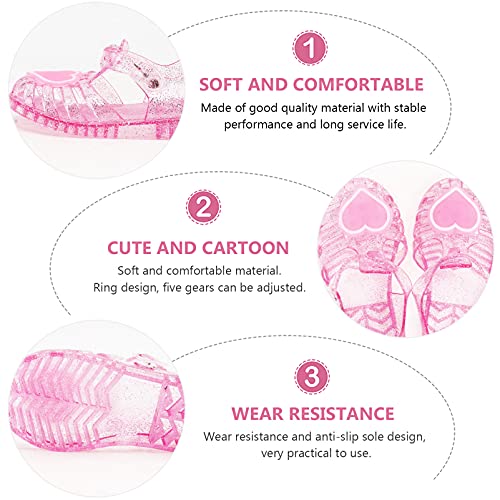 Princess Girls Sandals Jelly Shoes Girls Ankle- Strap for Kids Toddler Dance Party Sandals Mary Janes3