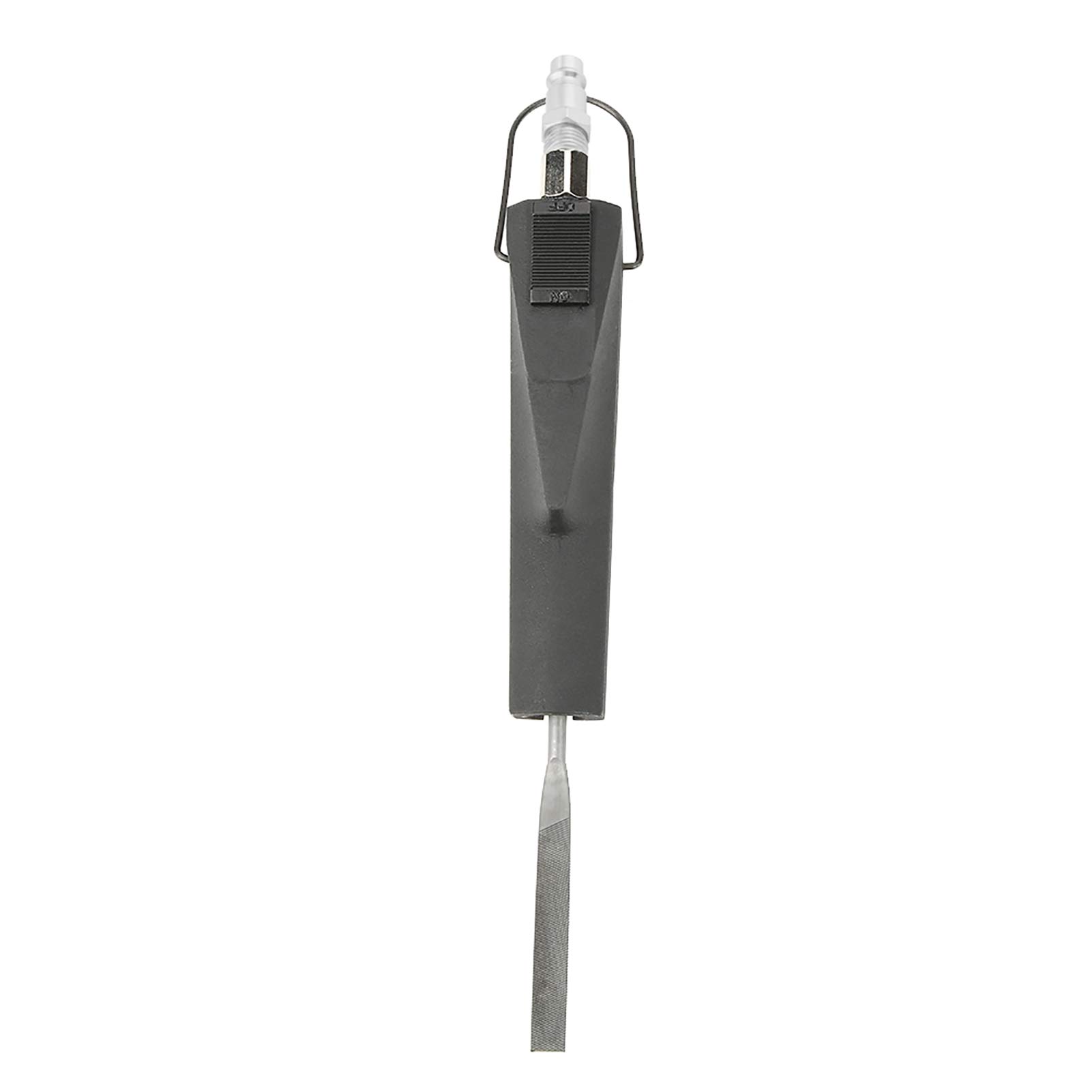 Versatile Pneumatic File Tool with 4 File Attachments, Ideal for Light Finishing on Steel and Wood, Suitable for DIYers and Workshop Enthusiasts Carbon Steel