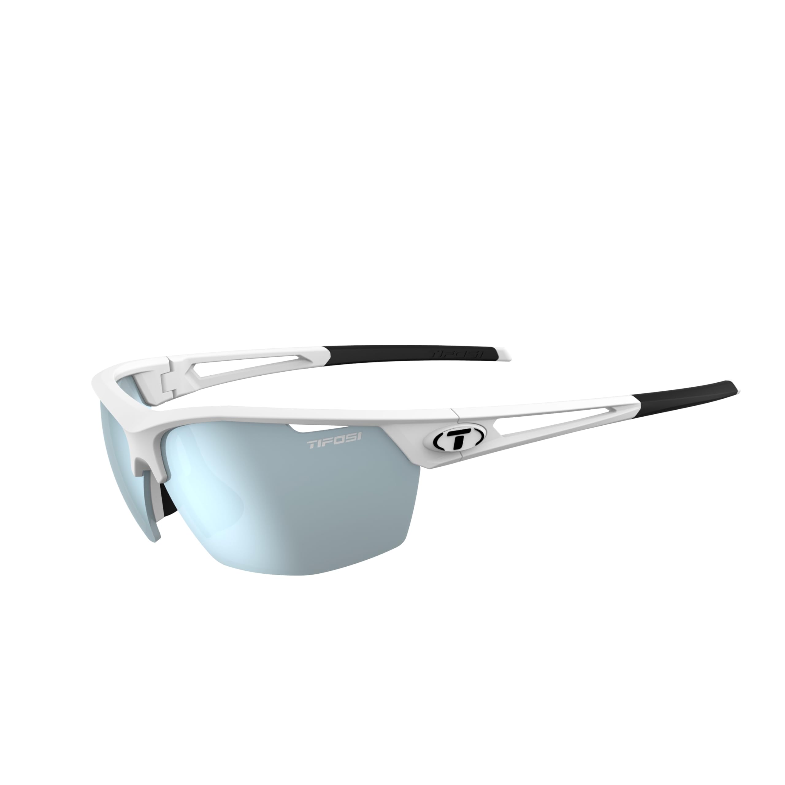 Tifosi Navar Matte White Performance Sunglasses - Lightweight Wrap Cycling & Training Glasses - Polycarbonate Shatterproof Lenses, Secure Hydrophilic Fit