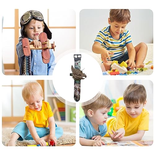 Brinquedos do projetor da lanterna do relógio do dinossauro | 24 Padrões Dinossauro Relógios Lantern